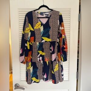 Colorful Geometric Print Dress